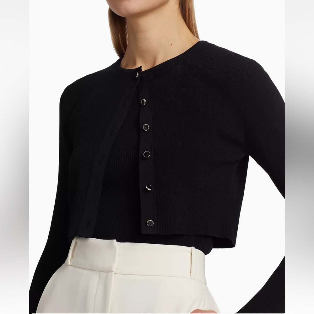 Toccin's Quinn crewneck crop cardigan